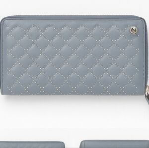 Authentic Gucci Guccissima Studded Wallet – Gunmetal Gray leather  FINAL PRICE